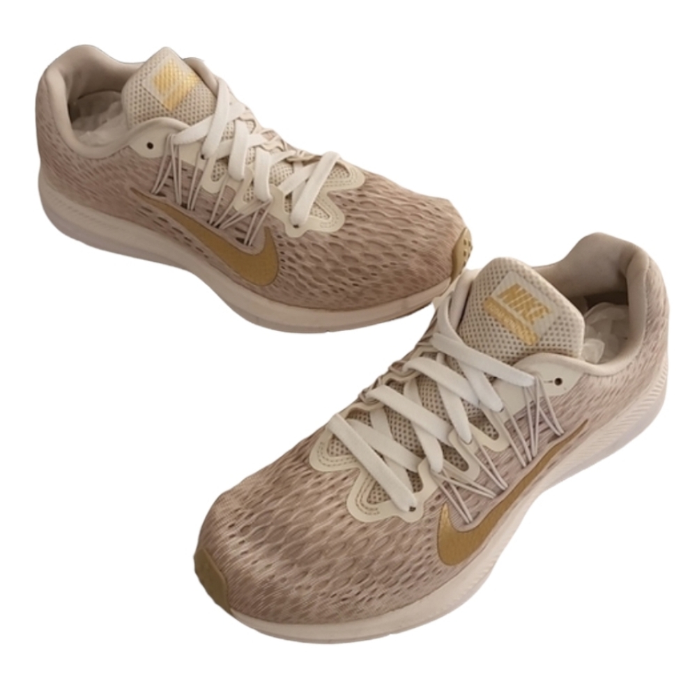 NIKE ZOOM WINFLOW 5 Beige Phantom Gold Sneakers Womens 8 SOLE Orthotics Insoles - Picture 12 of 16